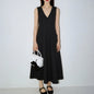 Women's V-Neck Sleeveless Button-Up Pencil Dress FitiqueFit