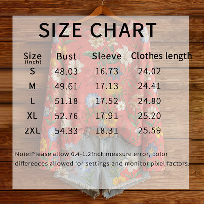 Women’s Fall Wildflower Print Long Sleeve T-Shirt FitiqueFit