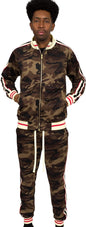 Men'S G-Striped Tracksuit Set ST575 - Camo - Large