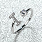 Popular Fashion Silvery AZ Letter Ring Initials Wedding Love Couple Rings Bridesmaid Gift NovaCart
