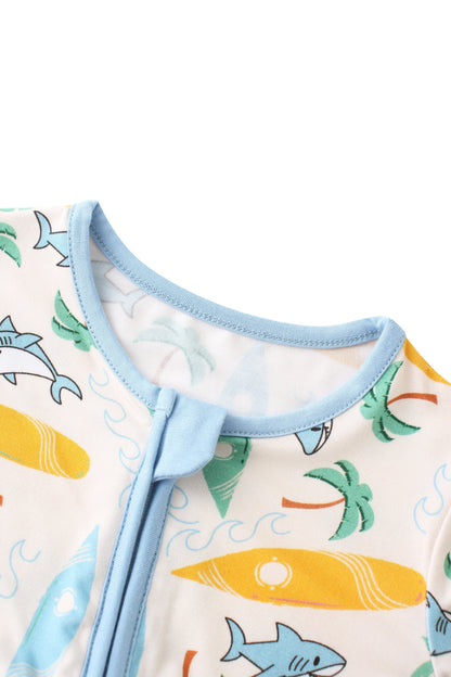 Posh TOT Surf's Up Bamboo Baby Convertible Zippy Romper  CINCO DE MAYO PROMO - FINAL SALE Charlies Project Kids