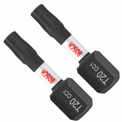 BOSCH ITDT20102 2 pc. Driven 1 In. Impact Torx® #20 Insert Bits VM Hardware