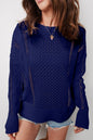 Textured Knit Eyelet Long Sleeve Sweater Shop Style & More | Fresh Looks, Everyday Deals & Free Shipping