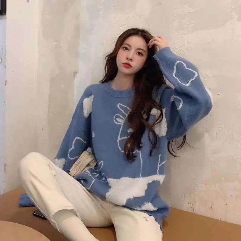 Loose Pullover Sweater for Casual Wear