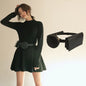 Fashionable Color-Block Geometric Wallet and Fanny Pack