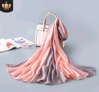 New Gradient Silk Scarf for Sun Protection