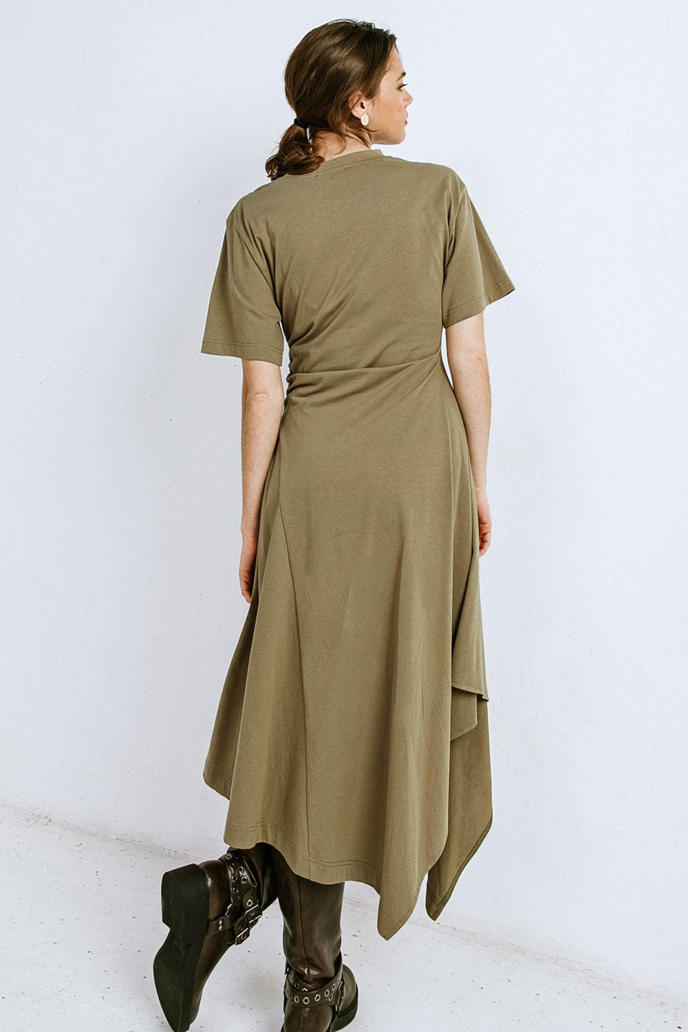 RIGHT ON CUE KNIT MIDI DRESS Flying Tomato