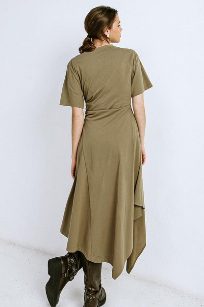 RIGHT ON CUE KNIT MIDI DRESS Flying Tomato