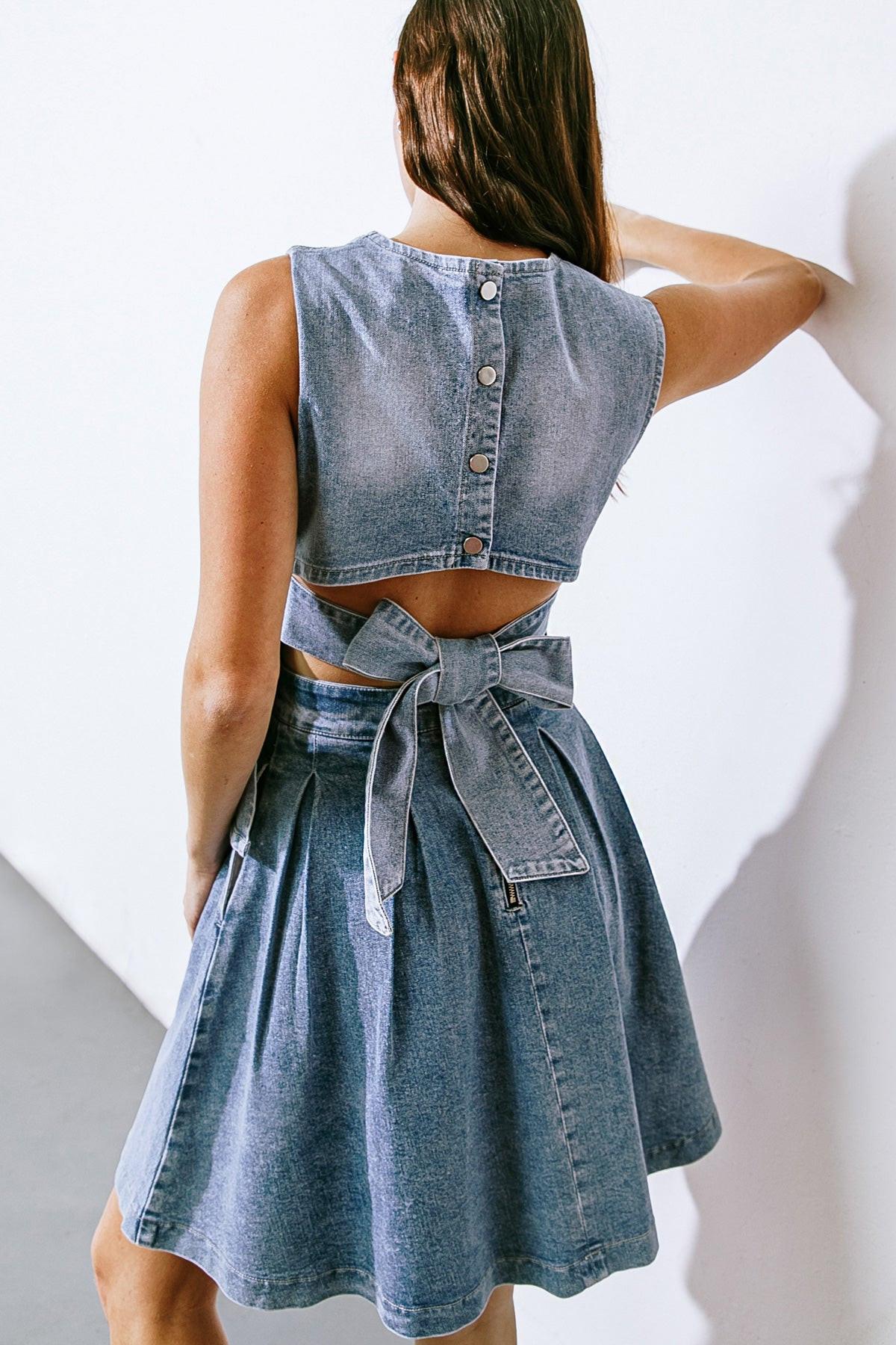 BE THE BRIGHTEST DENIM TOP Flying Tomato