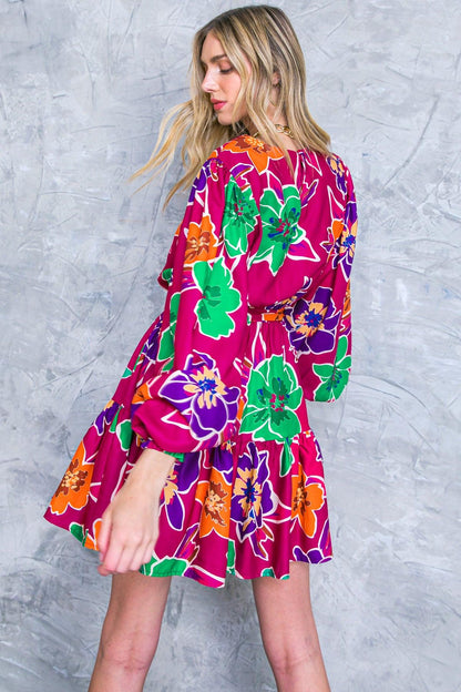 ELEVATED ATTITUDE WOVEN MINI DRESS Flying Tomato