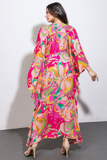 SEASIDE GIRLS WOVEN KAFTAN DRESS Flying Tomato