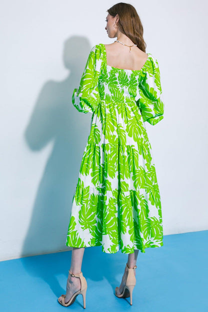 ALL THE DRAMA WOVEN MIDI DRESS Flying Tomato