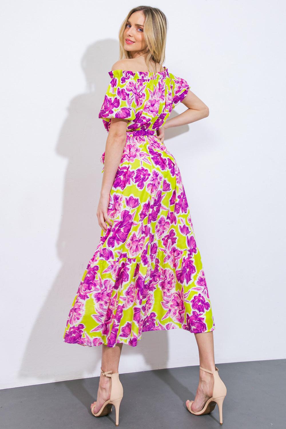 I'M IN CHARGE WOVEN MIDI DRESS Flying Tomato