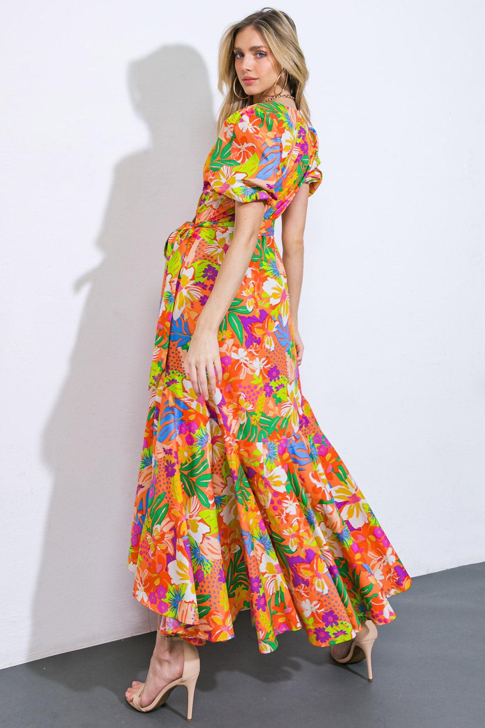 GARDEN OF LIFE WOVEN MIDI DRESS Flying Tomato