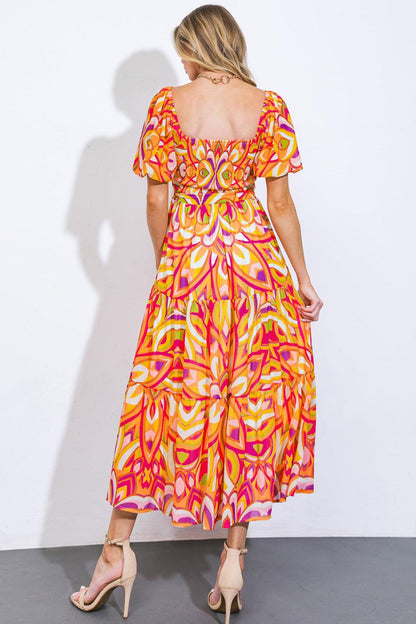 IT'S YOUR PLACE WOVEN MIDI DRESS Flying Tomato