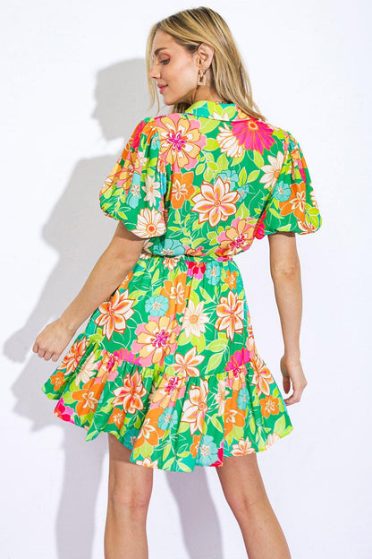 SWING OF THINGS WOVEN MINI DRESS Flying Tomato