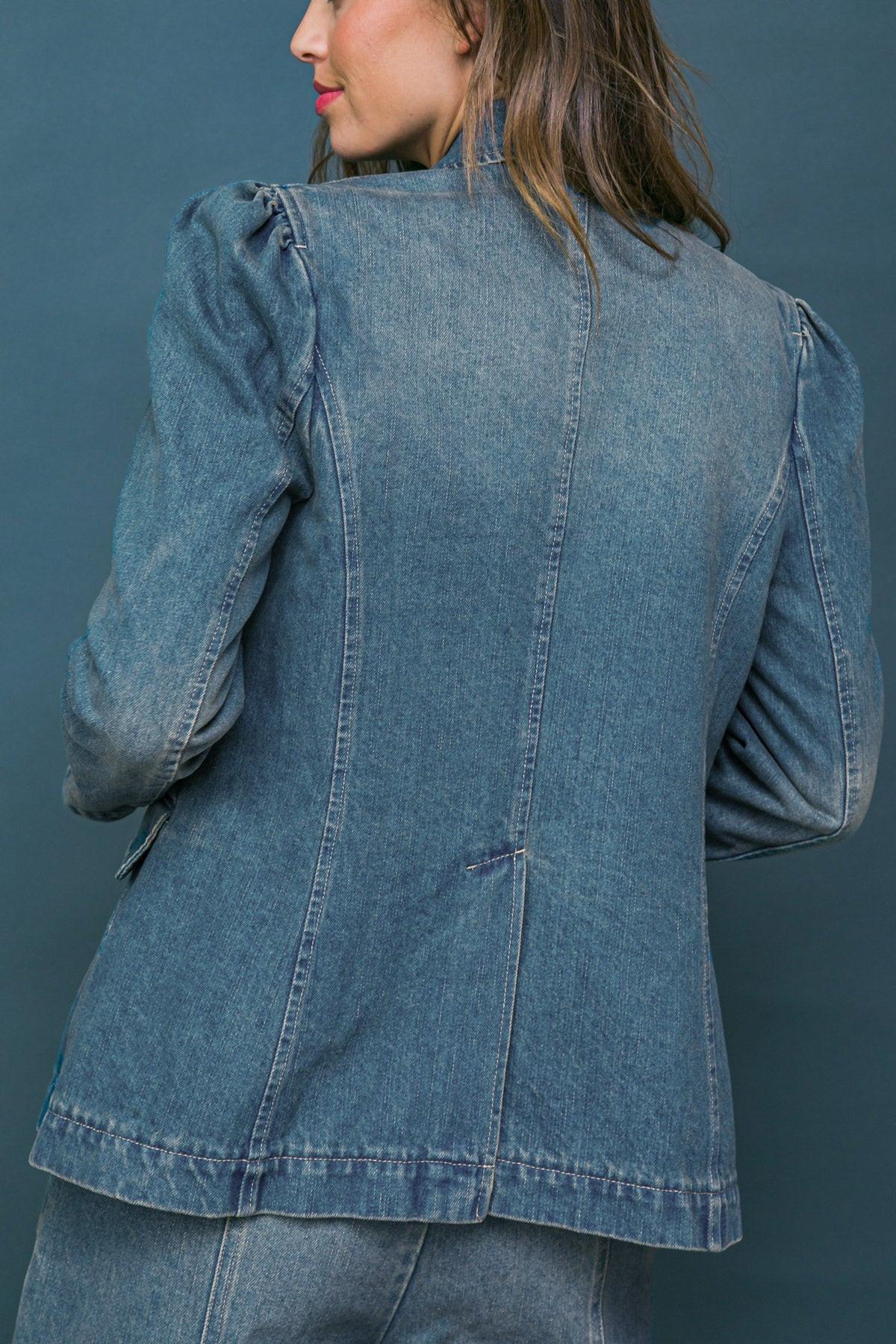 GIVE IT YOUR ALL DENIM BLAZER Flying Tomato