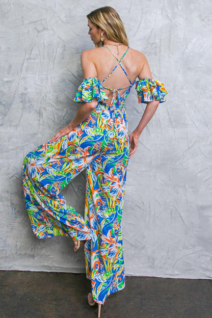 UNSEEN BEAUTY FLORAL WOVEN JUMPSUIT Flying Tomato