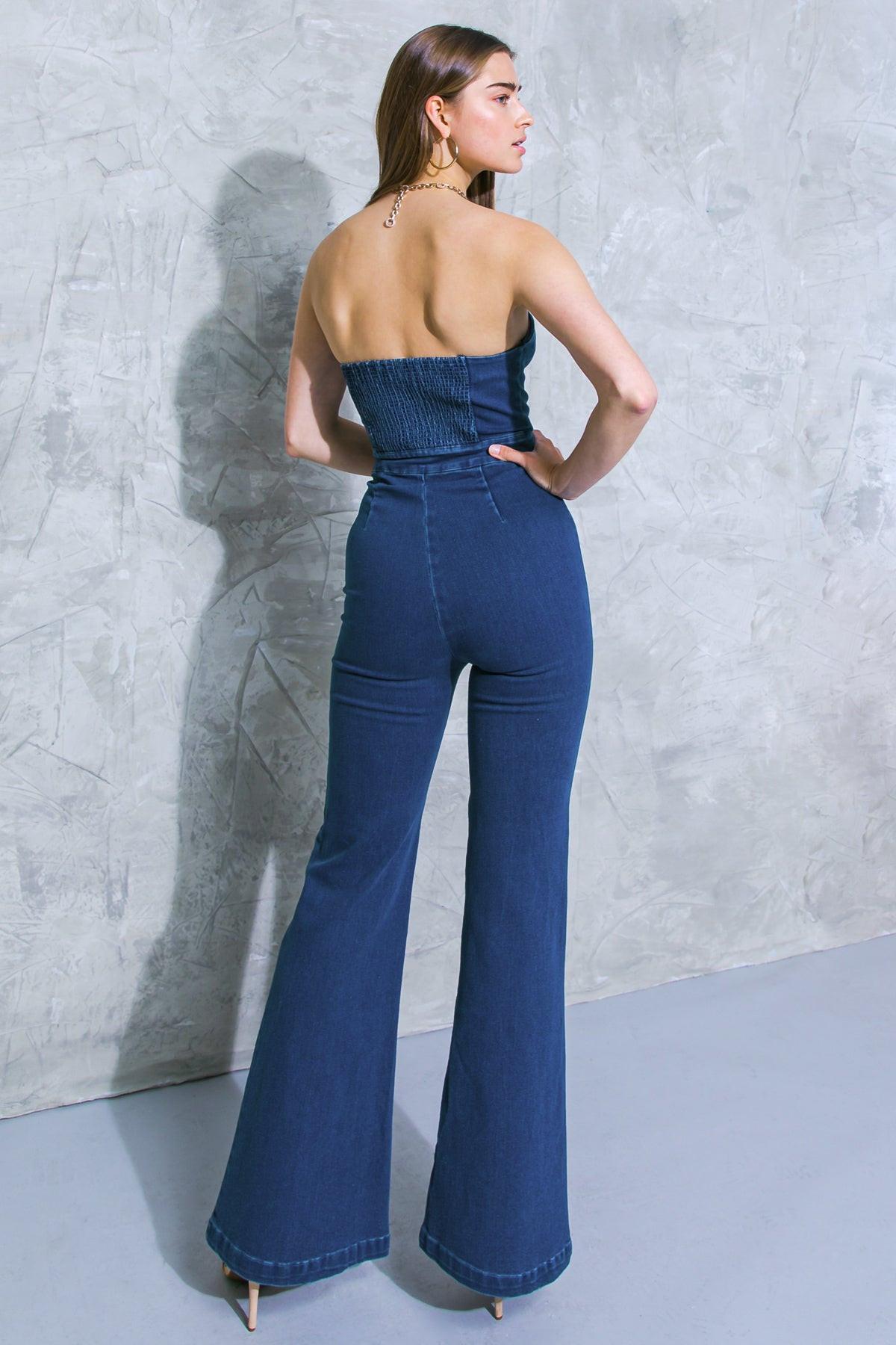 REMEMBER WHEN DENIM JUMPSUIT Flying Tomato