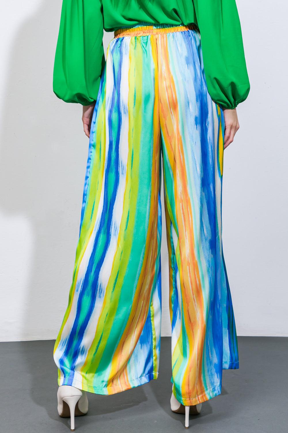 TAKE ME DANCING WOVEN SATIN PANTS Flying Tomato