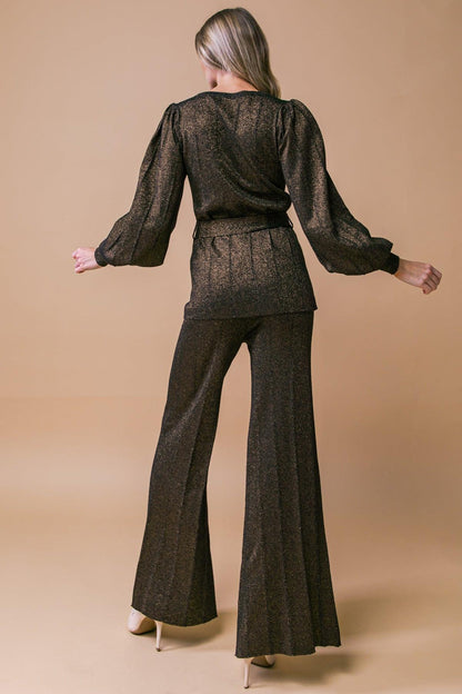 STUNNING STANCE METALLIC SWEATER TUNIN AND PANT SET Flying Tomato