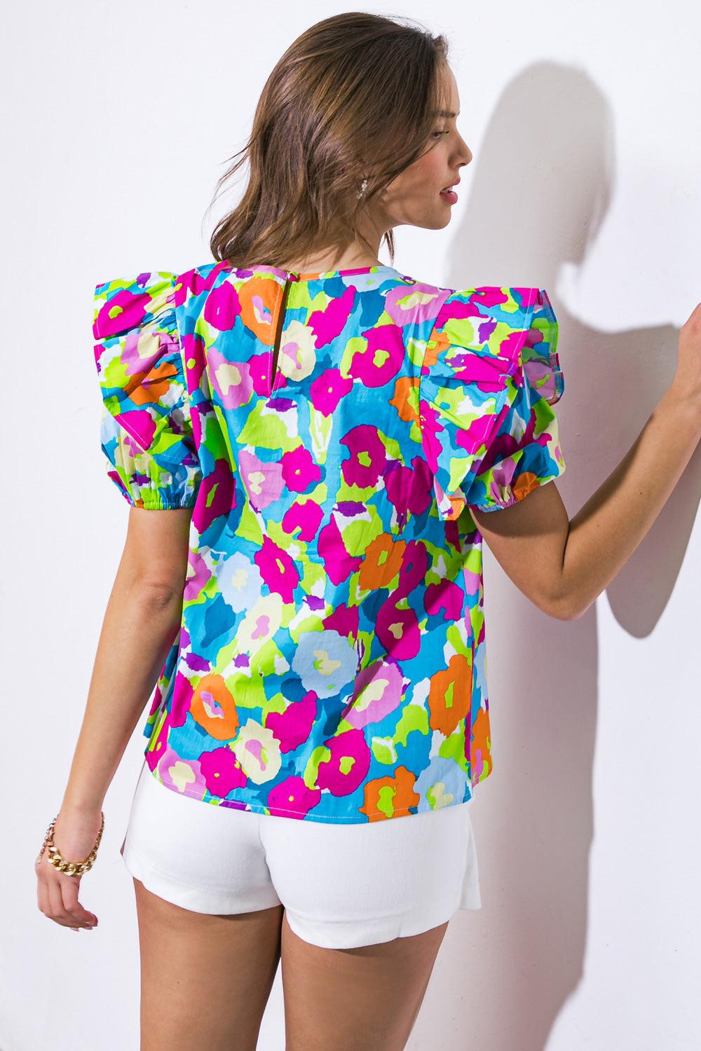 LOOKING BACK WOVEN TOP Flying Tomato