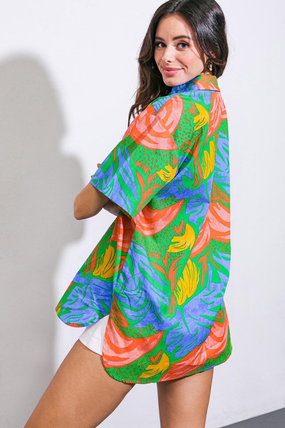 ONE STEP AT A TIME WOVEN TOP Flying Tomato