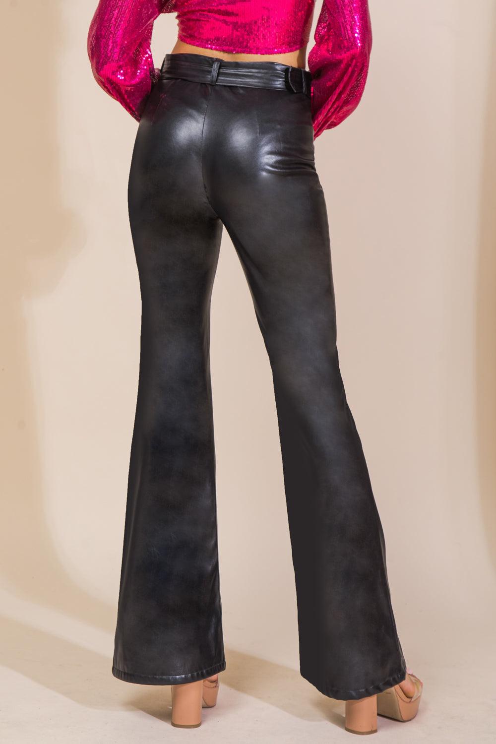 HOPE YOU KNOW FAUX LEATHER PANTS Flying Tomato