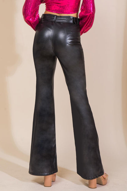 HOPE YOU KNOW FAUX LEATHER PANTS Flying Tomato