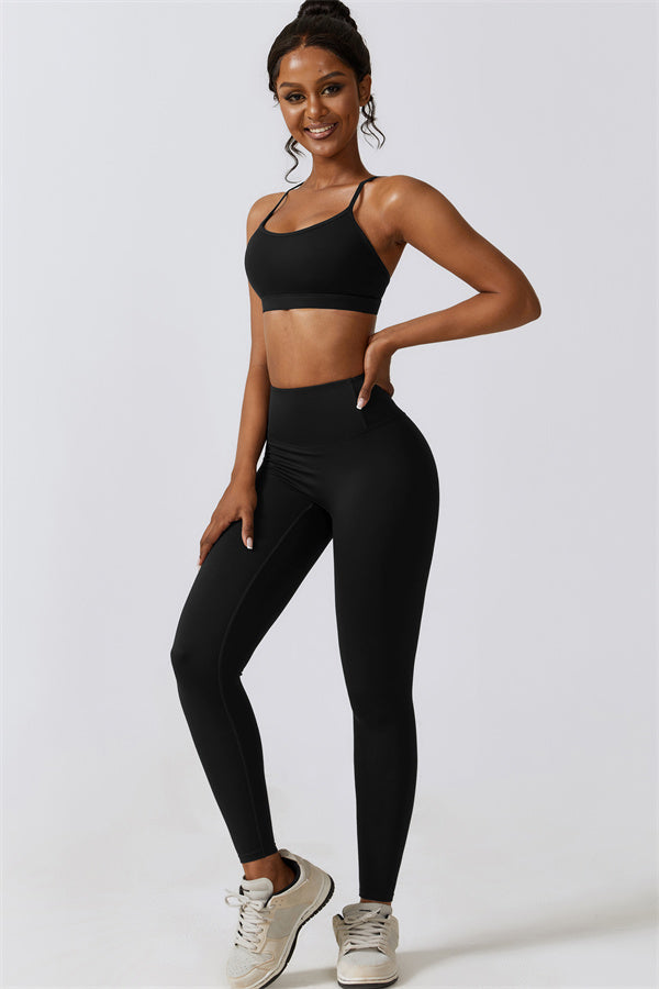 Juno Star Sports Bra Leggings 2-Piece Set Fitglutes Activewear Gymwear Sportswear & Workout Clothes