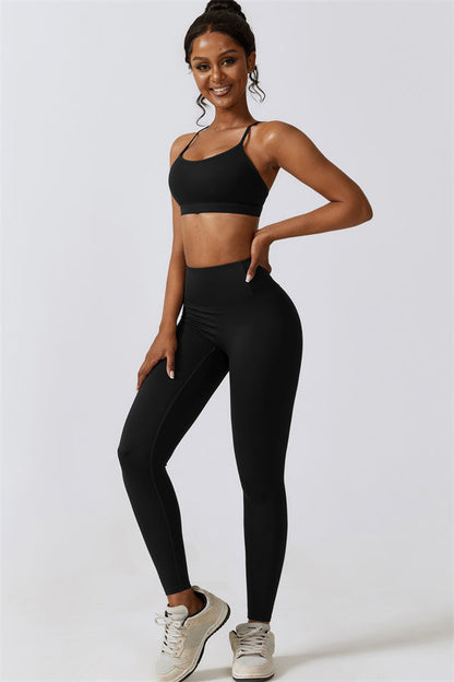 Juno Star Sports Bra Leggings 2-Piece Set Fitglutes Activewear Gymwear Sportswear & Workout Clothes