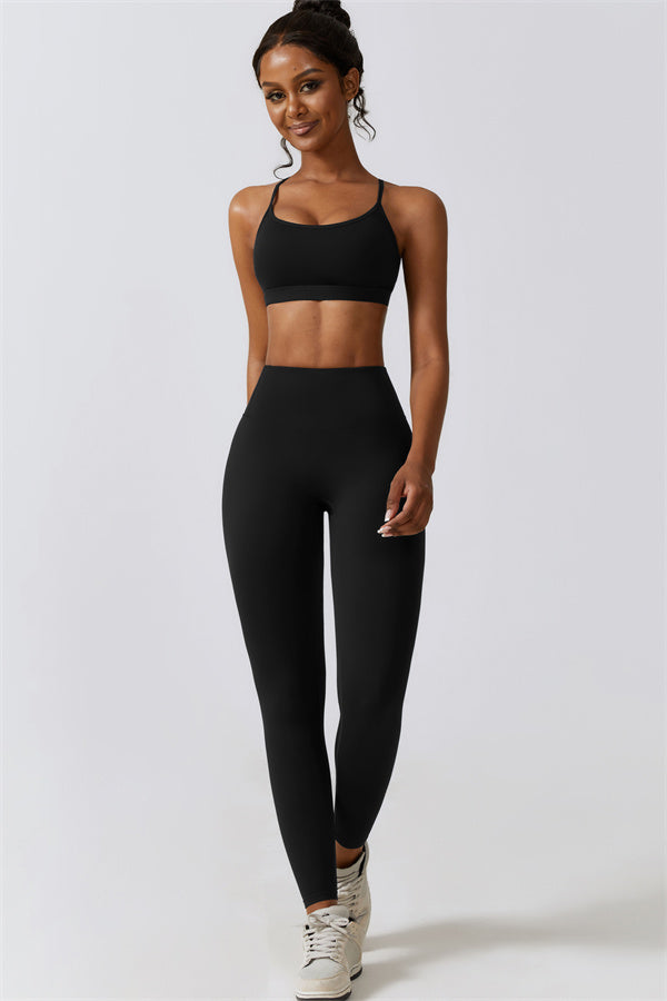 Juno Star Sports Bra Leggings 2-Piece Set Fitglutes Activewear Gymwear Sportswear & Workout Clothes