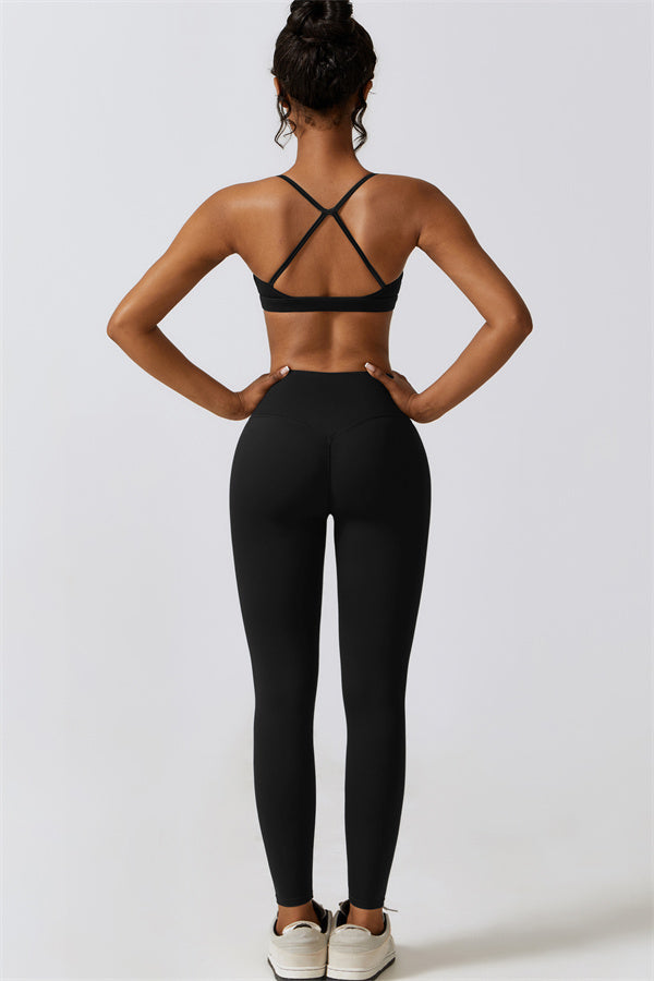 Juno Star Sports Bra Leggings 2-Piece Set Fitglutes Activewear Gymwear Sportswear & Workout Clothes