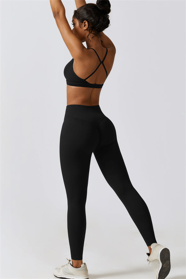 Juno Star Sports Bra Leggings 2-Piece Set Fitglutes Activewear Gymwear Sportswear & Workout Clothes