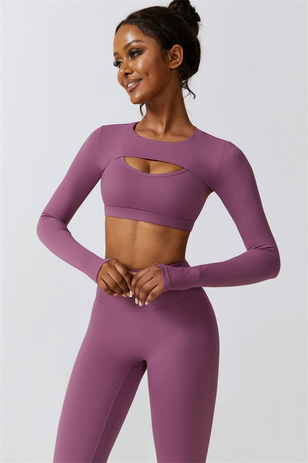 Juno Star Crop Top Sports Bra Leggings 3-Piece Set Fitglutes Activewear Gymwear Sportswear & Workout Clothes