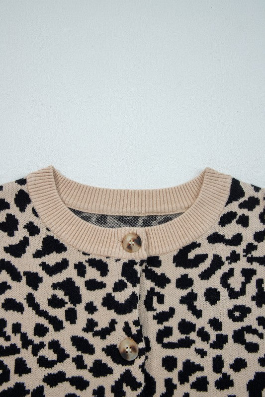 Leopard Drop Shoulder Chunky Cardigan Sweater Shop Style & More | Fresh Looks, Everyday Deals & Free Shipping