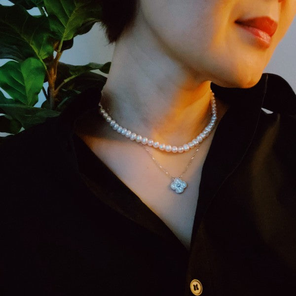 Clover Clasp Genuine Pearl Necklace Shop Style & More | Fresh Looks, Everyday Deals & Free Shipping