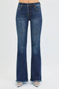 RISEN Full Size Tummy Control Mid Rise Flare Jeans Plus Size West2East Surf