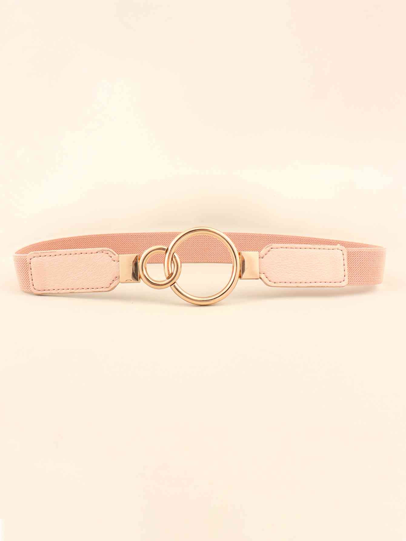 ElegantStyle Double Ring Buckle Elastic PU Belt – Adjustable Comfort Fit See size chart under “more details” The Fashion Celestial