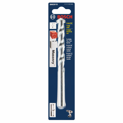 BOSCH BM2015 1/2 In. X 4 In. X 6 In. Fast Spiral Rotary Masonry Drill Bit VM Hardware