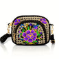 Vibrant Floral Embroidered Crossbody Bag for Women - Lightweight, Double-Sided Design with Detachable Strap, Zipper Closure, and Phone Pocket - Perfect for Casual Outings, Travel Accessory | Vibrant Pattern Bag | Coin Purse NovaCart