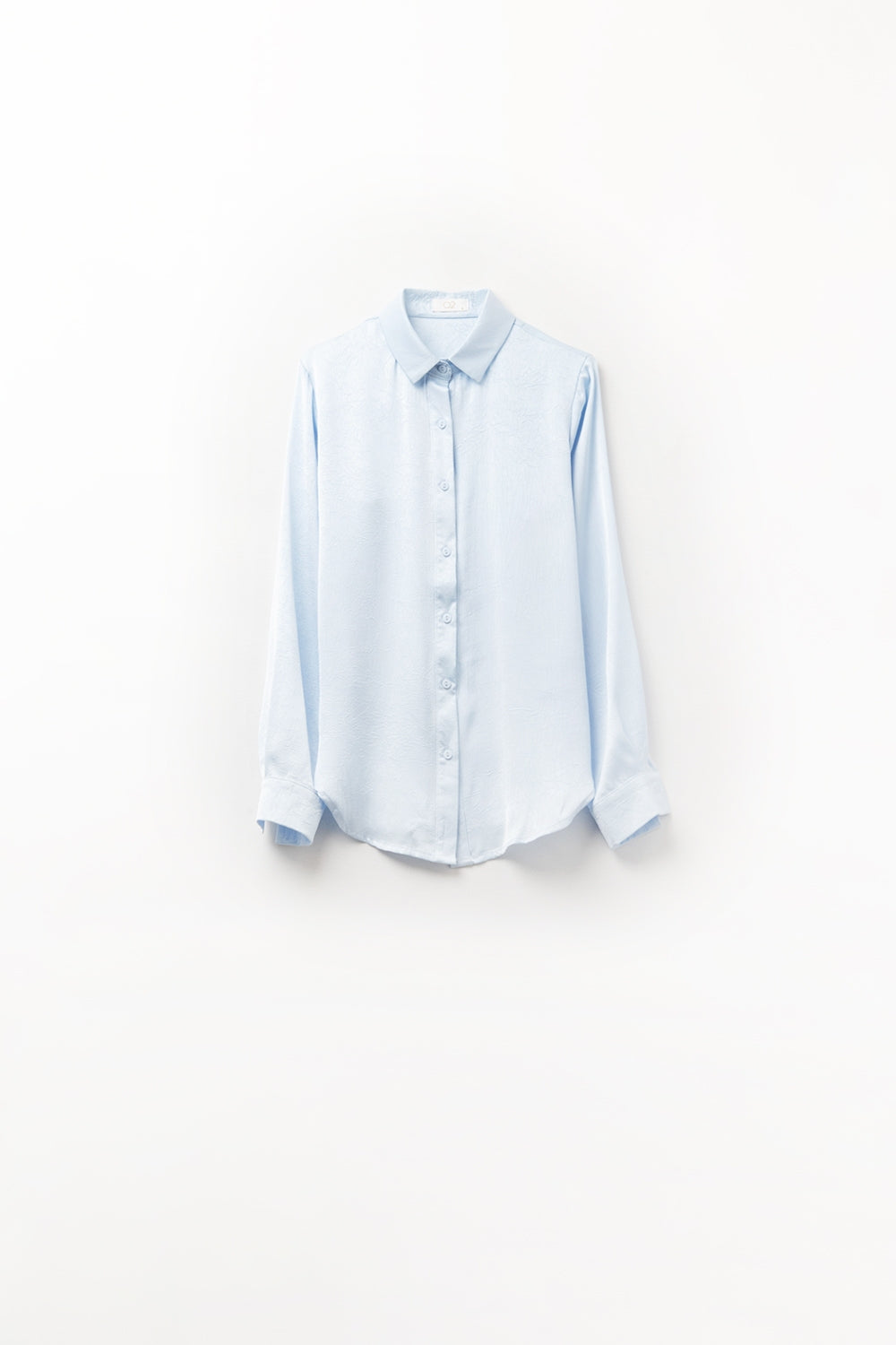 Baby Blue Buttoned Shirt in satin Q2store