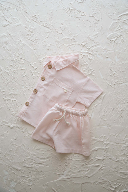 Boy Shirt-Short Set Honey and Hive