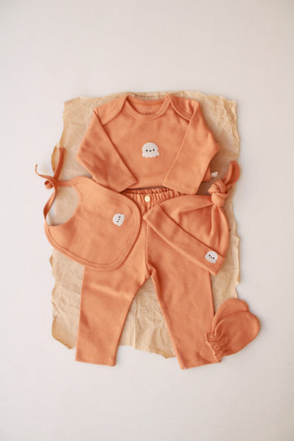 Octopus Patterned 5 Piece Newborn Set Honey and Hive