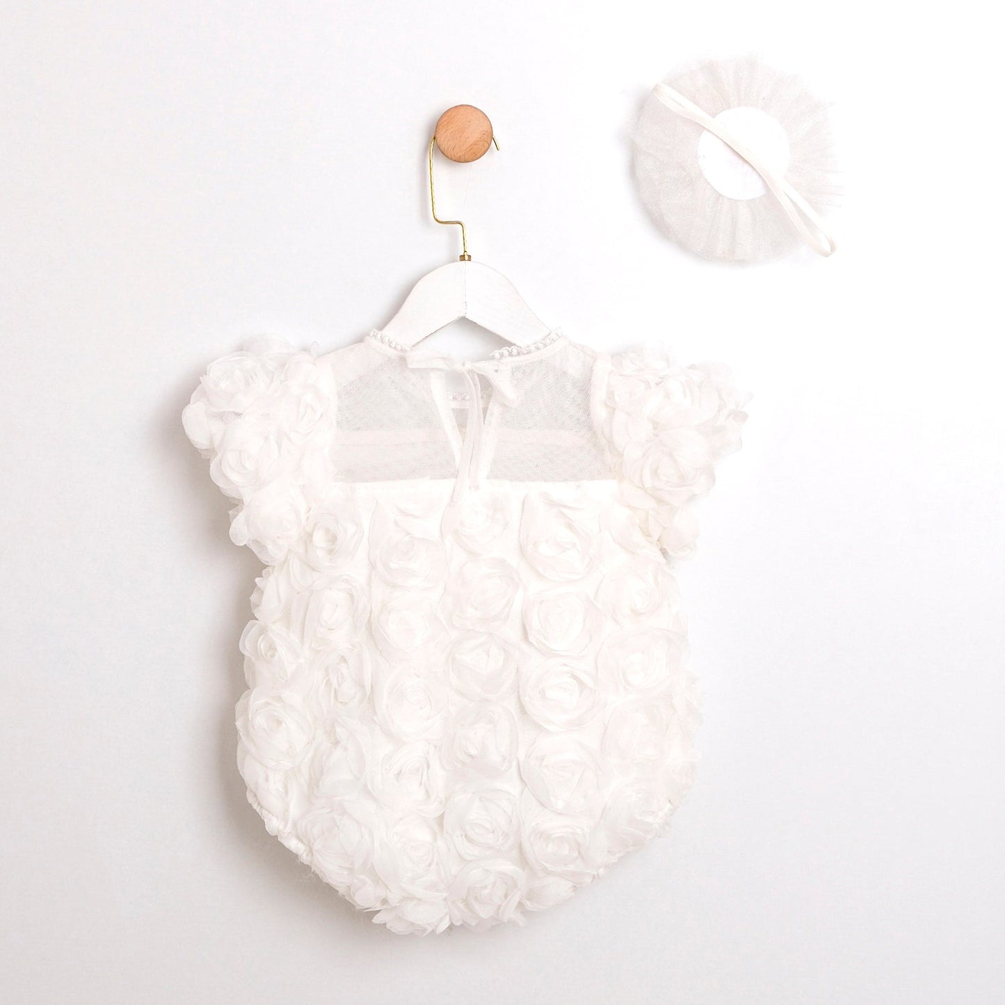 Pearl Rose White Romper Honey and Hive