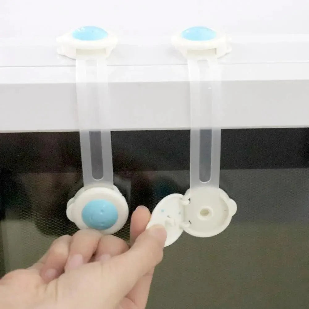 Baby Safety Lock Children Cabinet Drawer Door Fridge Blockers Plastic Lock For Kids Safety Protection Cover Stevvex