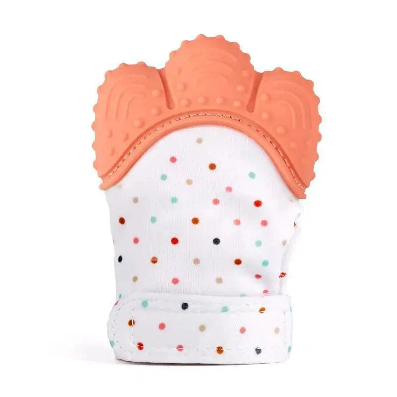 Baby Silicone Mitts Teething Mitten Glove Sound Teether Newborn Chewable Nursing Mittens Teether Natural Stop Sucking Thumb Toy Stevvex