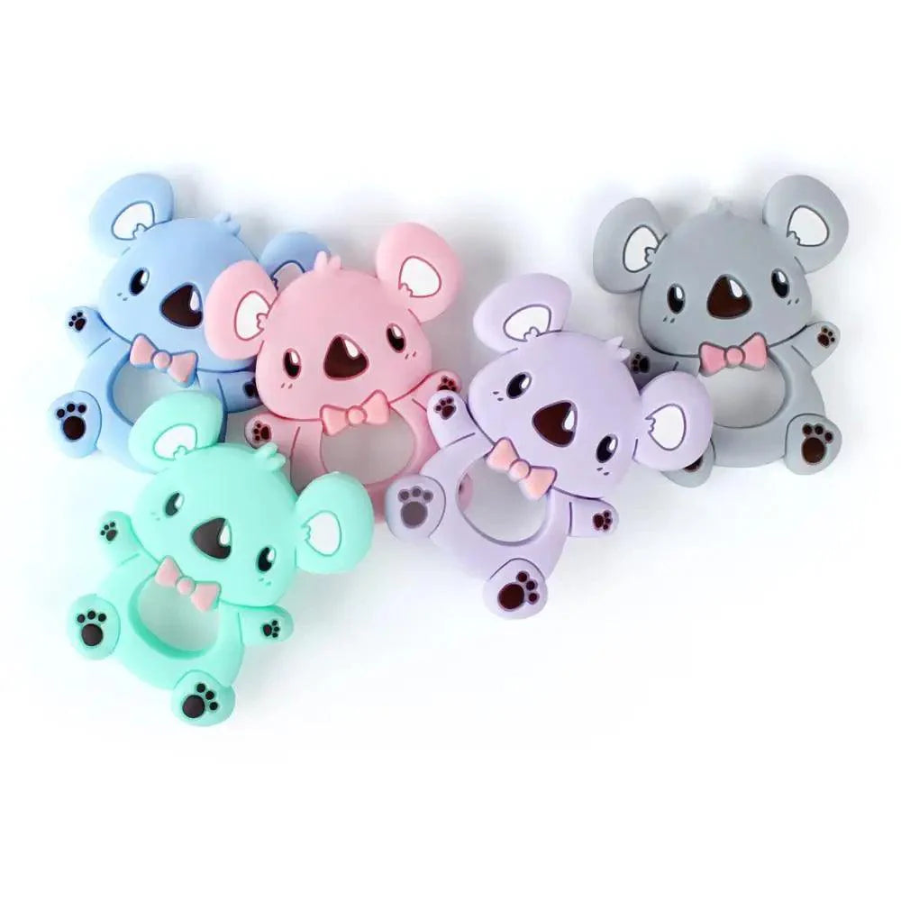 Baby Silicone Teethers BPA Free Teething Toy Animals Koala Bear Dog Teether Silicone Beads Stevvex
