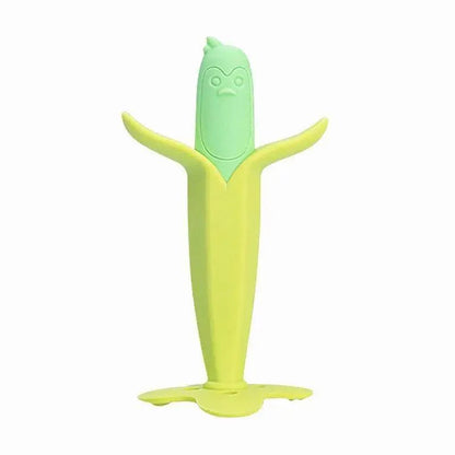 Baby Teether Toys Toddle Safe Banana Teething Ring Silicone Chew Dental Care Toothbrush Nursing Beads Gift For Infant Stevvex