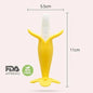 Baby Teether Toys Toddle Safe Banana Teething Ring Silicone Chew Dental Care Toothbrush Nursing Beads Gift For Infant Stevvex